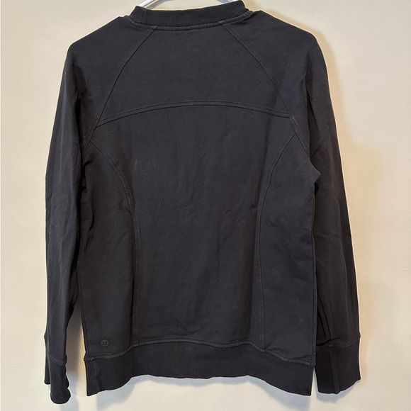 Lululemon Scuba Crew Neck Sweatshirt in Black Size 8 - Picture 3 of 11